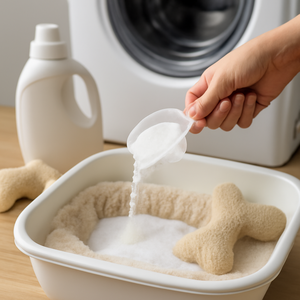ペット用品の臭いを取る基本は「つけ置き洗い」と「酸素系漂白剤」