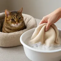 猫のベッドや毛布の臭い取る洗濯方法は?