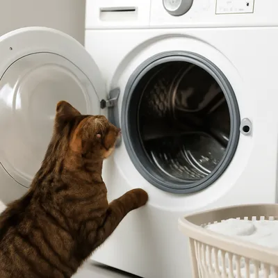 洗濯機に猫の毛がつかない方法は？
